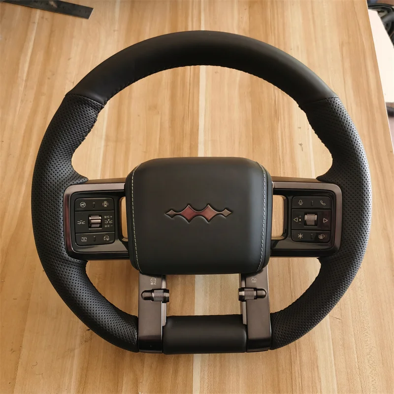 Private custom leather hand sewn steering wheel cover For Formula Journey Leopard 5 FANG CHENG BAO 5 car wheel cover accessories