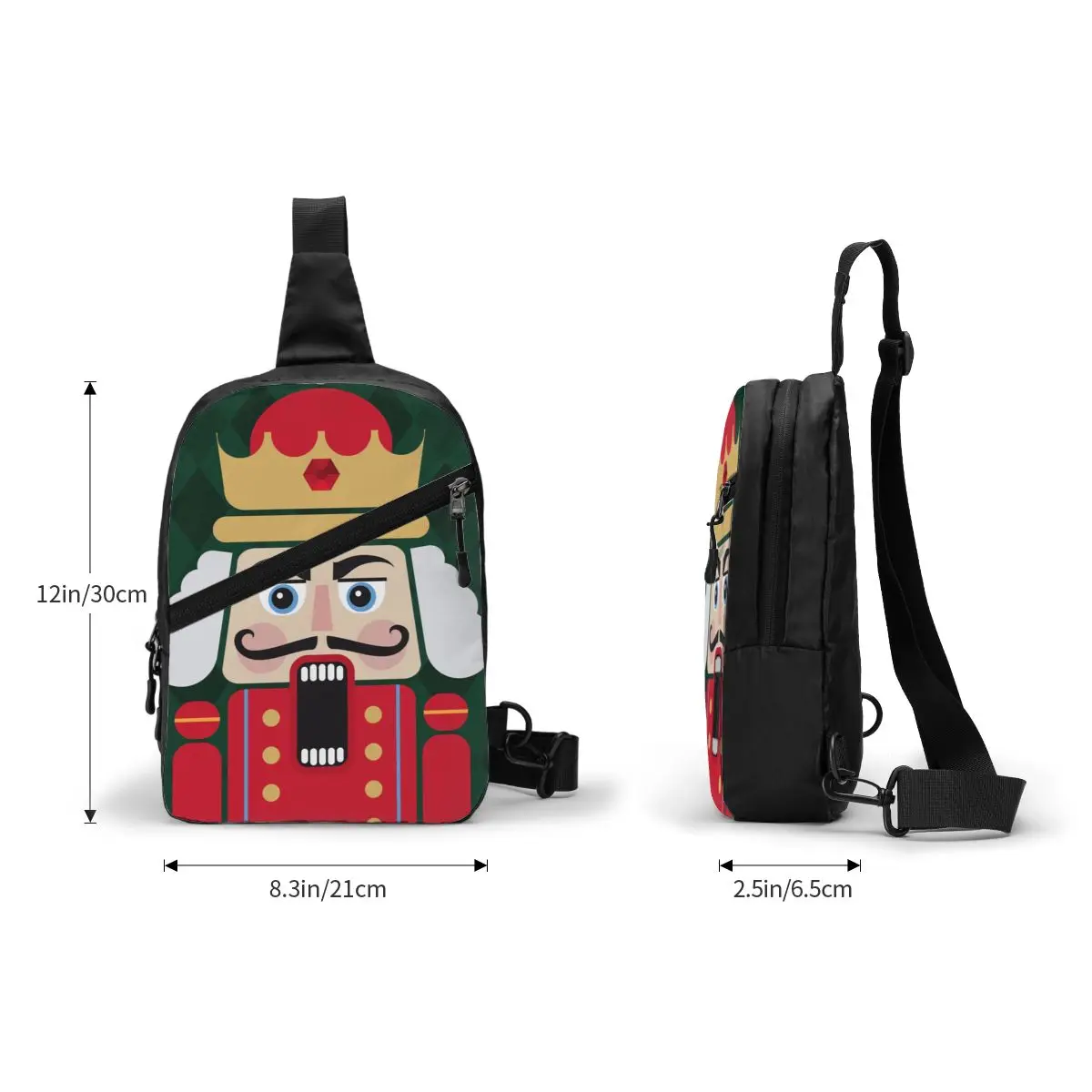 Nutcracker boneka tas dada selempang mainan kartun Tentara hadiah Natal tas punggung bahu selempang untuk pria bersepeda berkemah Daypack