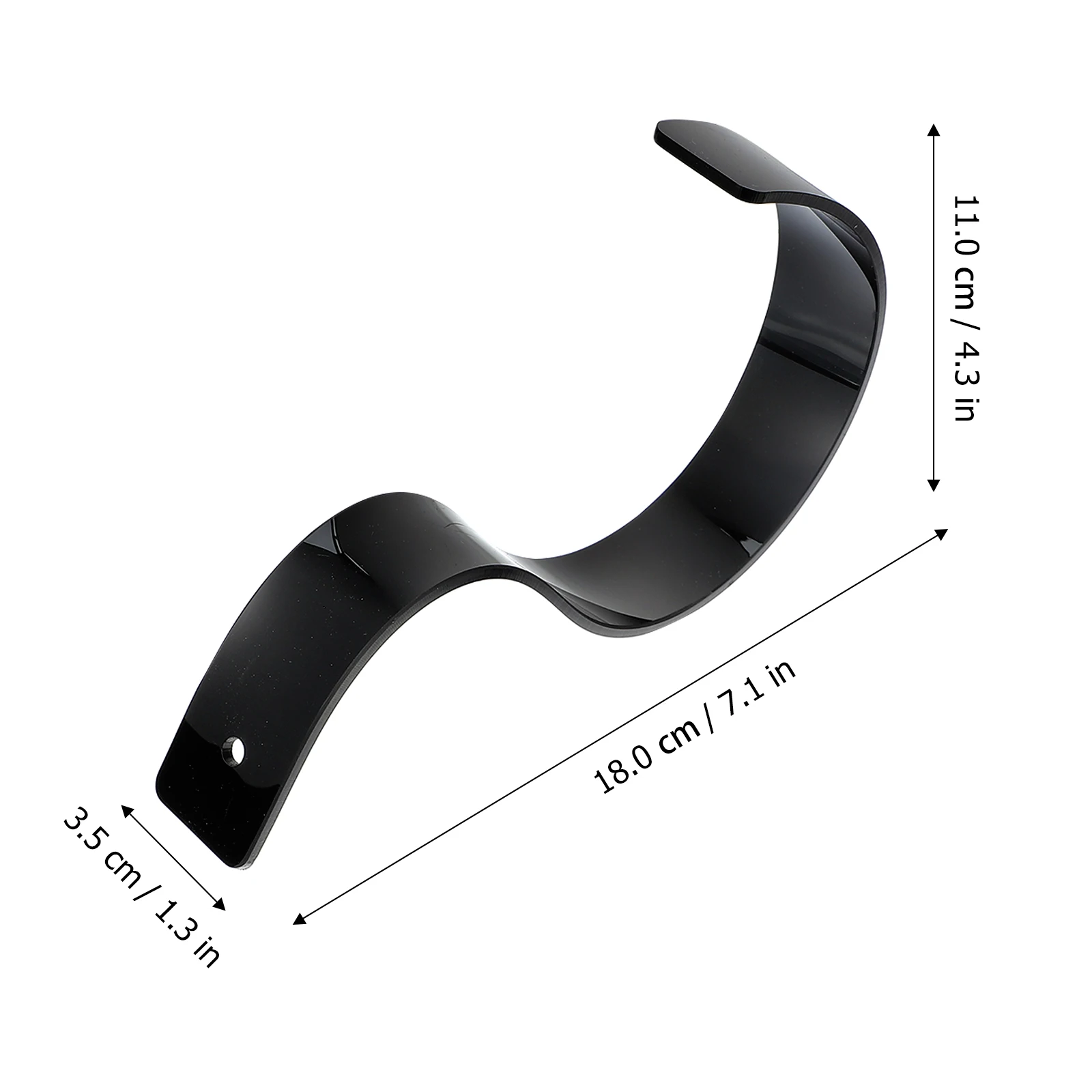 

2Pcs Belt Display Rack Acrylic Holder Creative St Black Shelf Home Decor Durability Long Life Shopping Malls Supermarkets