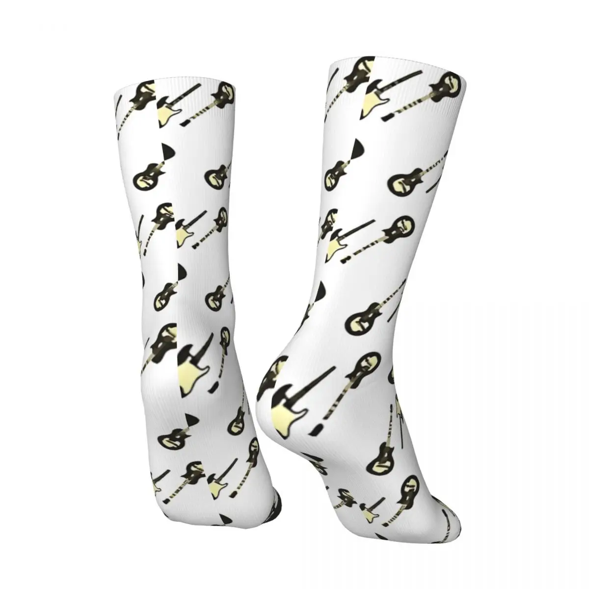 Crazy compression Acoustic Guitar Pattern Sock for Men Harajuku Quality Pattern Crew Sock Casual