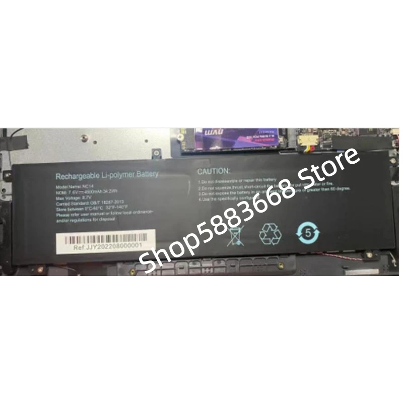 

NC14 Laptop Battery 7.6V 34.2Wh/4500mAh 38Wh/5000mAh 7-pin 6-wire For For Irbis BreezeBook 14-inch Series Notebook