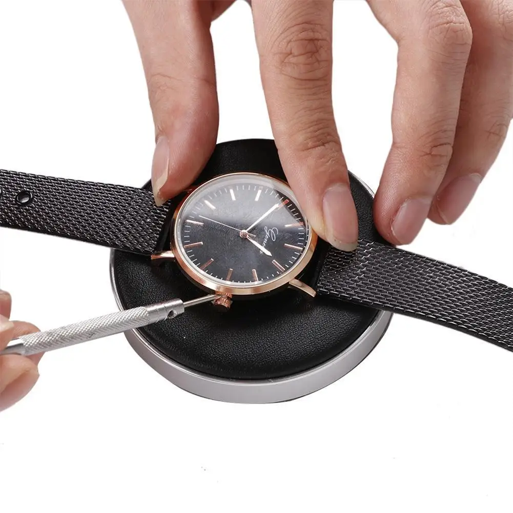 1pc Watch Movement Casing Cushion Leather Protective Pad Holder for Watchmaker Watch Part Glass Repair Battery Change Tool