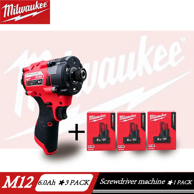 

Аккумуляторная бесщеточная компактная отвертка Milwaukee M12 12V M12B6 M12B3, совместимая с FID2, с литиевой батареей
