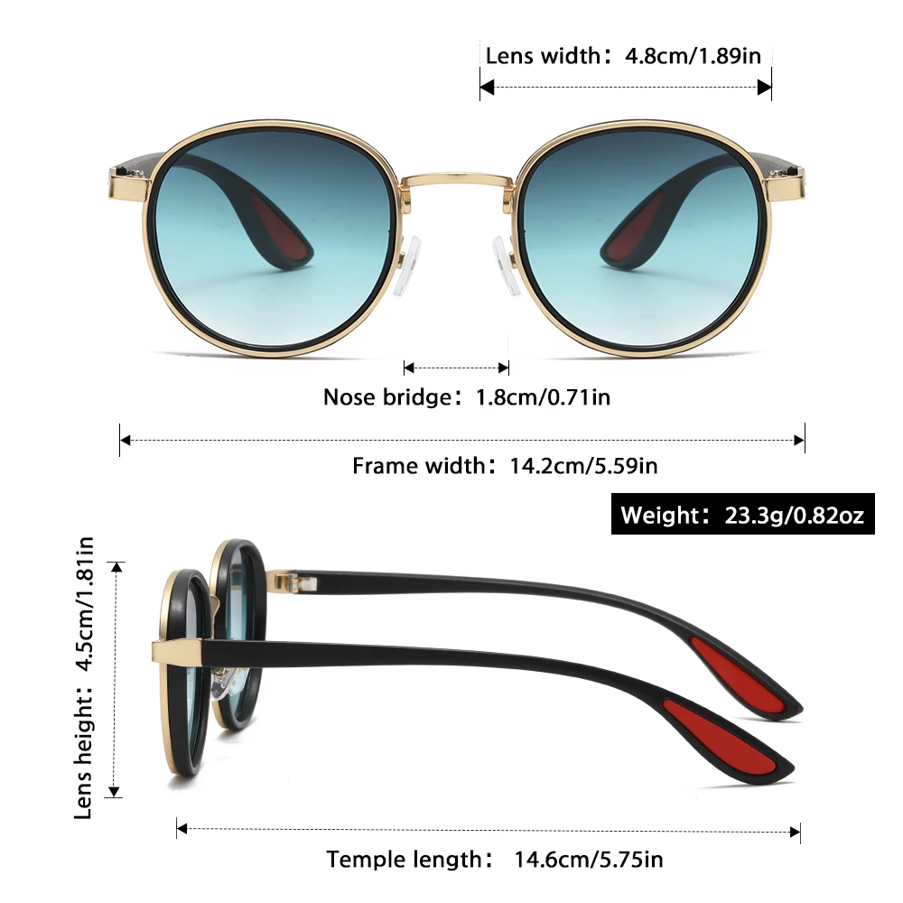 نظارات شمسية دائرية صغيرة عصرية من Oyalie، تمييز طعم الموضة الفريد، تفسير العناصر المستديرة وجماليات الموضة الفريدة من نوعها. مناسبة للحفلات ذات الطابع القديم وملابس العمل اليومي والمعارض الفنية والمناسبات الأخرى لمطابقة إكسسوارات الملابس.