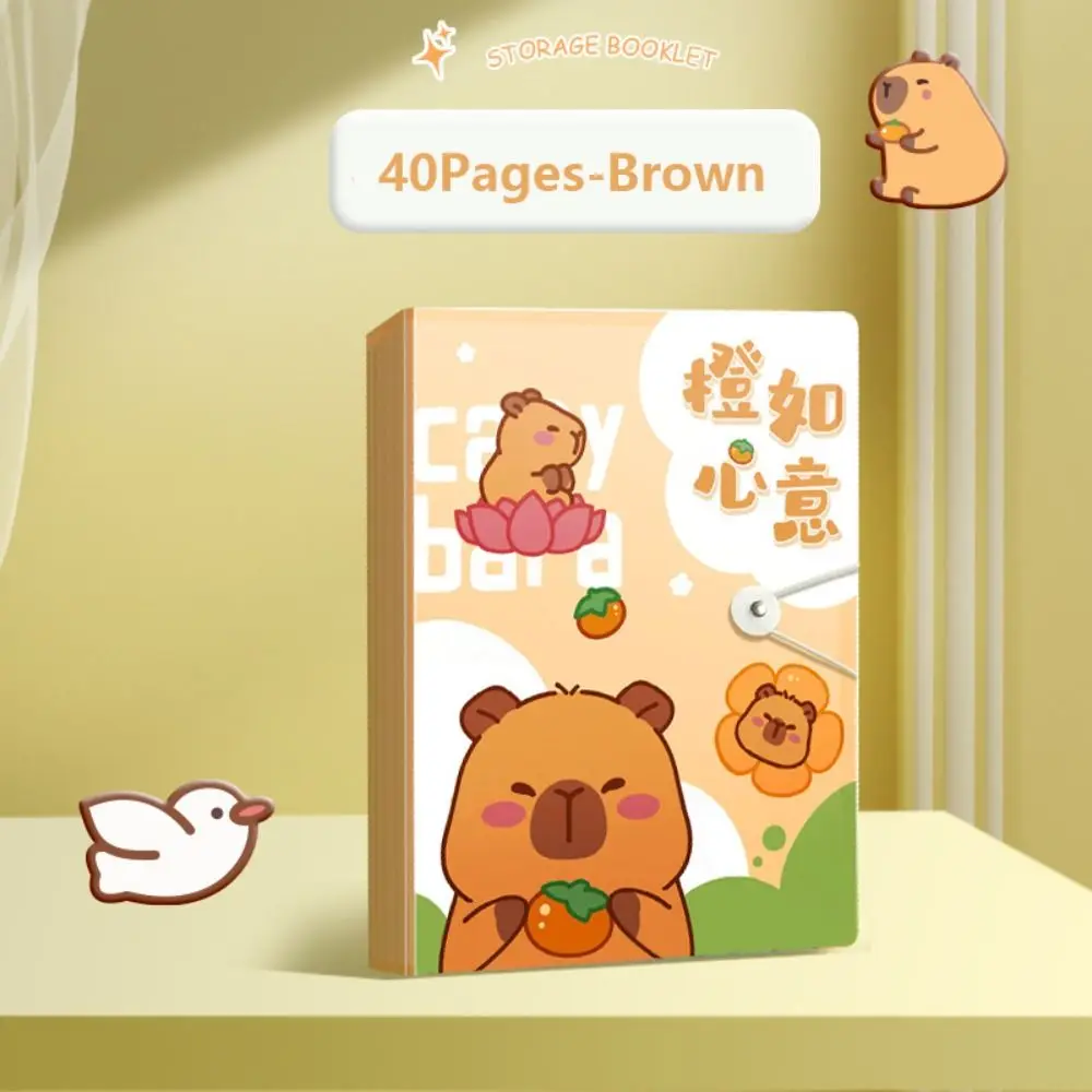 

High Quality Capybara Storage Booklet 30/40/60 Pages Large Capacity Archives Bag Panda File Bag School Office