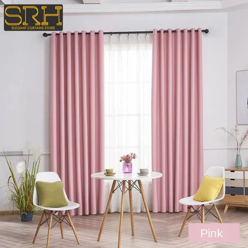 Grey Solid Color High-precision Thickened 95% Blackout Curtains for Living Room Bedroom French Window Customized Products Fabric