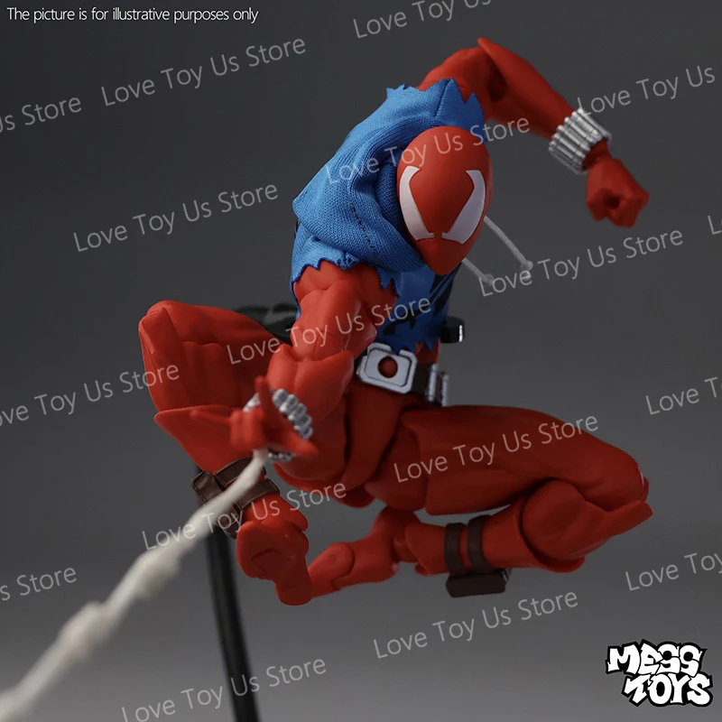 Original Mess Toys Scarlet Hero Scarlet Spiderman Messtoys Spider Man Anime Action Figure Figurine Statue Model Gifts Toys