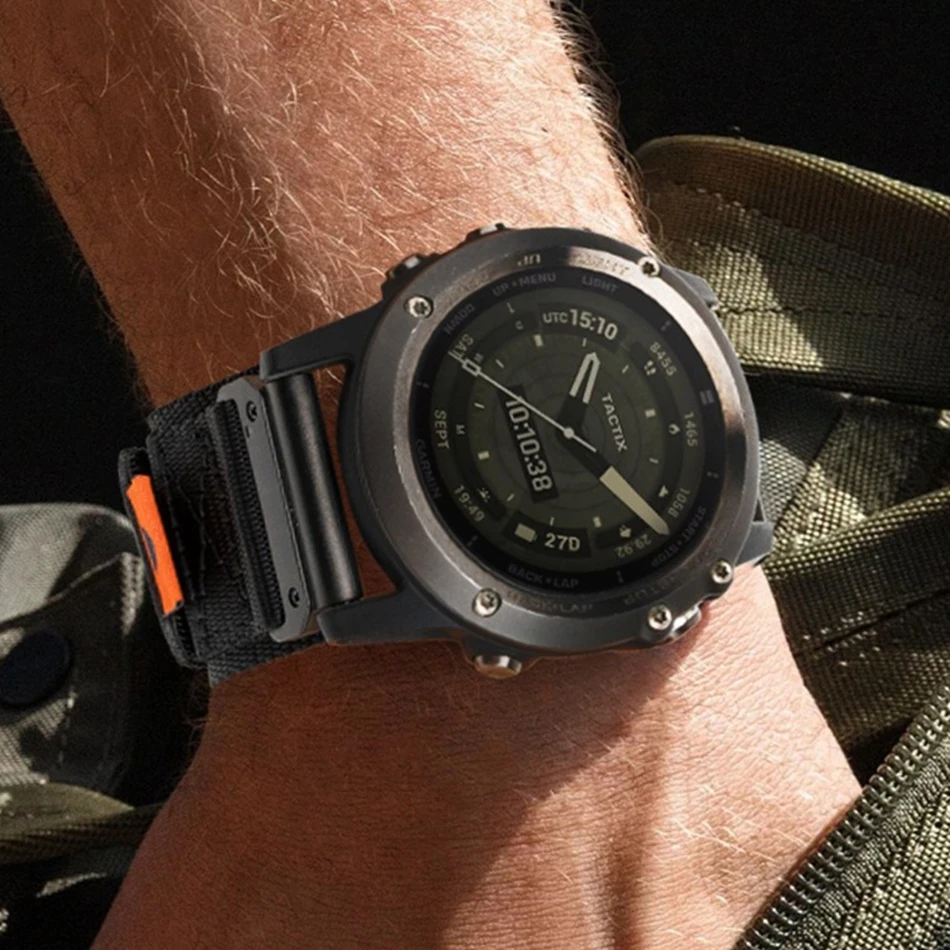 Outdoor Sports Nylon Band for Garmin Watch Fenix 8 7X Pro 6X 5X Enduro 3 Velcro Strap For Garmin Tactix 7Pro Instinct 2X 22/26mm view 2