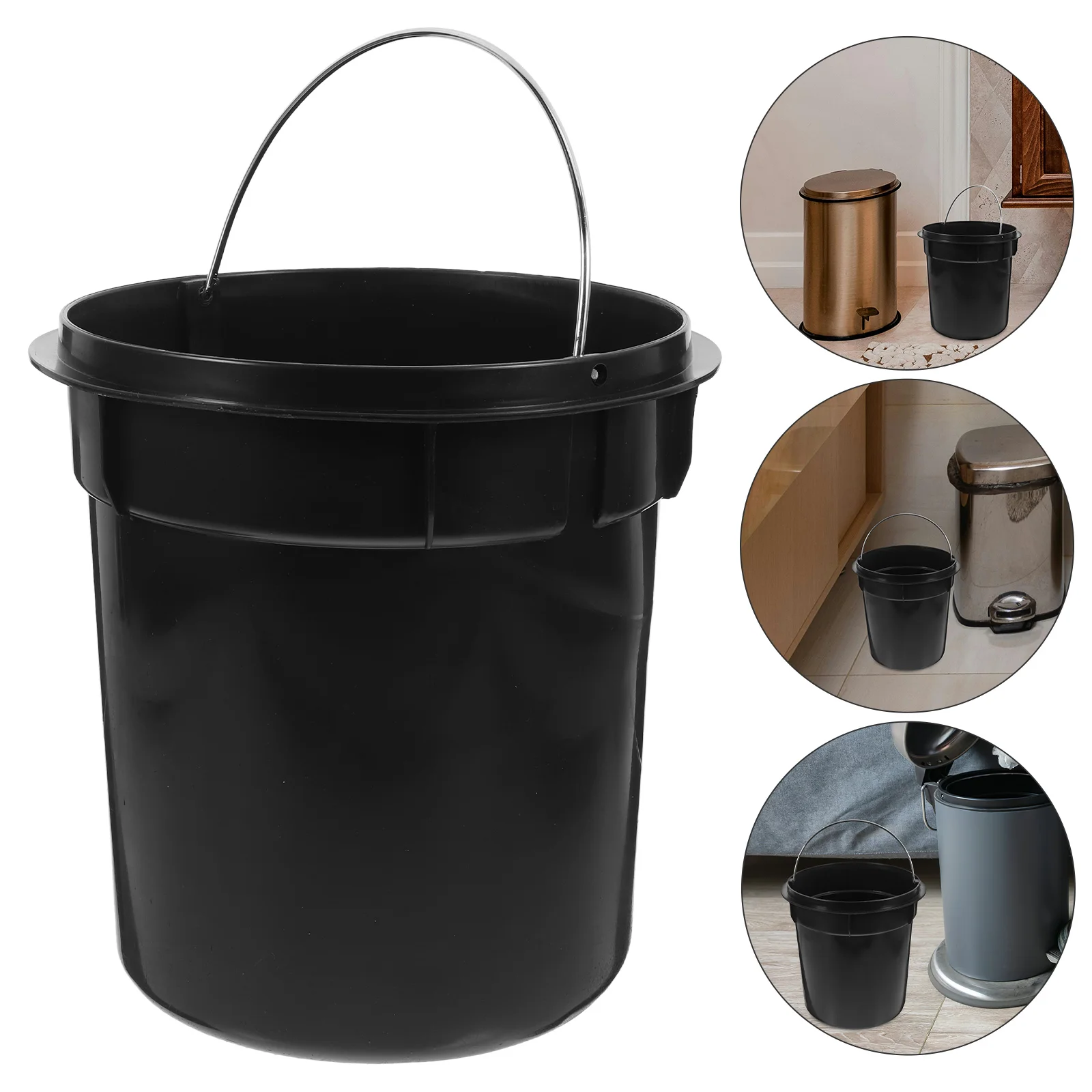 Trash Can Liner Small with Lid Bathroom Decor Bait Bucket Automatic Cans Touchless Vintage Baby