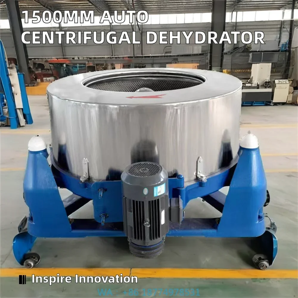 

P Dewaterer Textile Hydro Extractor/Laundry-Drierrofessional 1500mm Full-Automatic 220V Centrifugal Dehydrator 304 Frequency