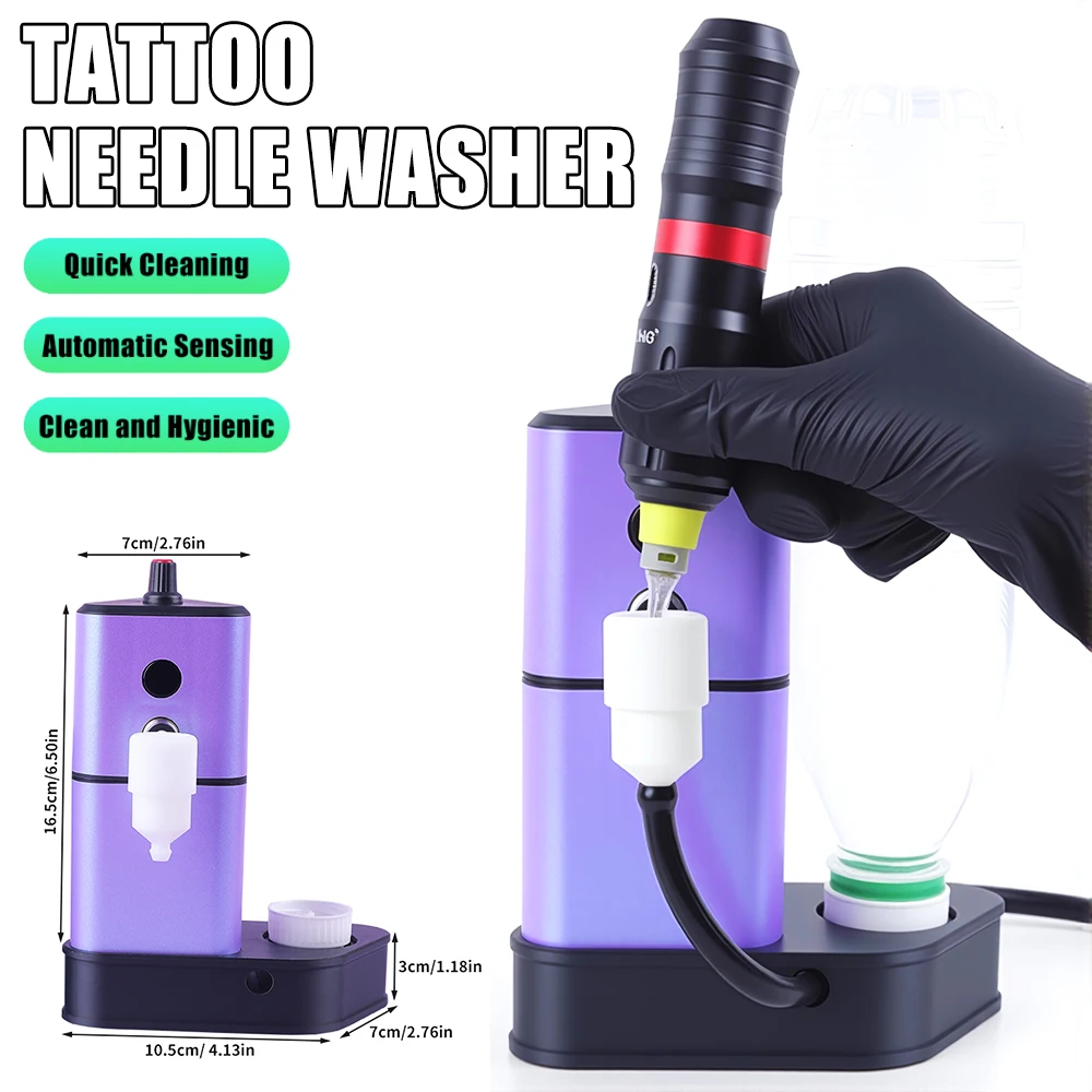 

Игла для мытья татуировки, перезаряжаемая беспроводная машина для очистки игл для татуировки, автоматическая машина для смыва чернил для начинающих татуировок и художников