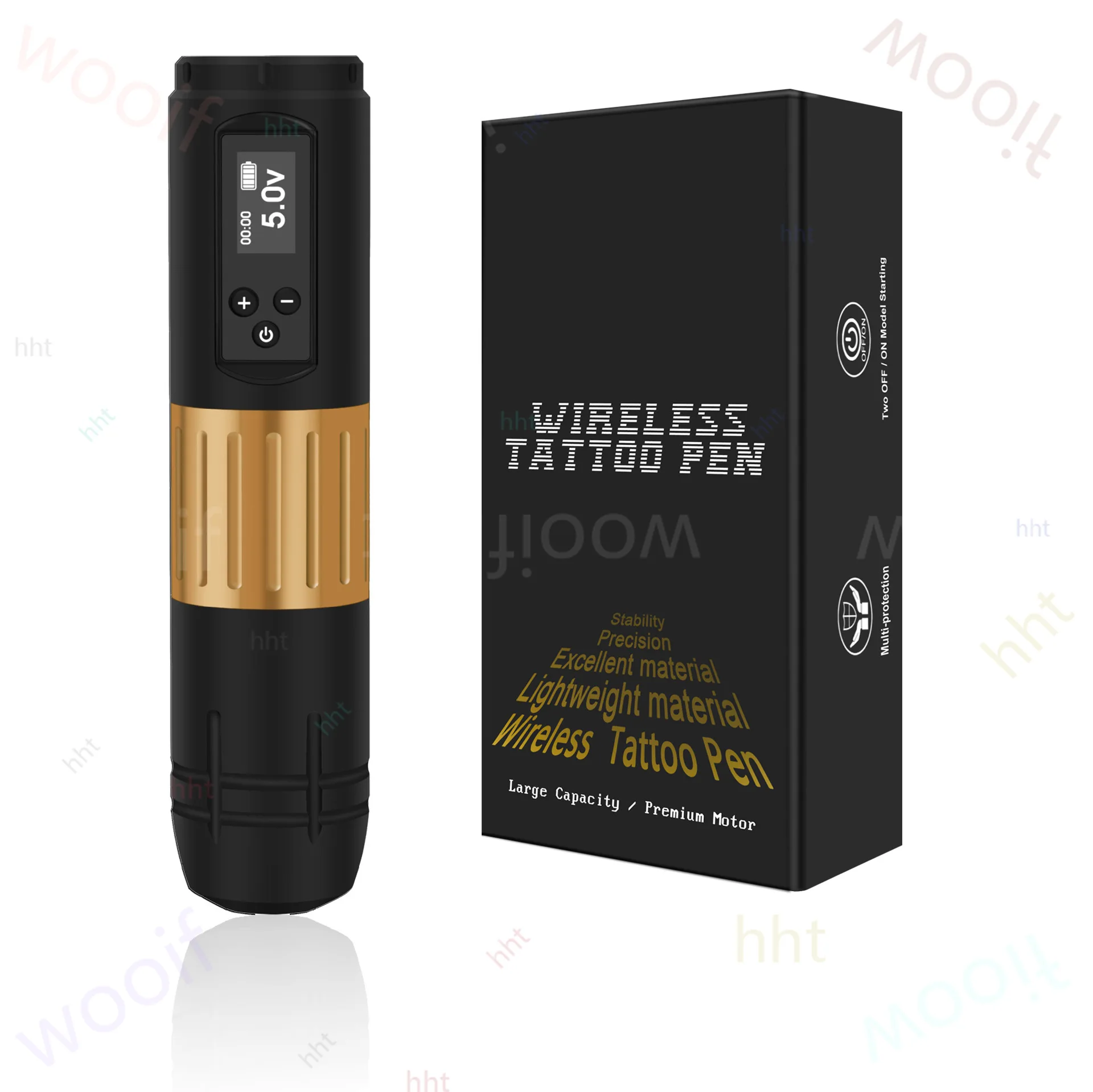 Wireless battery pen LED screen display tattoo machine cutting line fog tattoo equipment