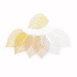 BoYuTe (10 Pieces/Lot) 41*56MM Filigree Leaf Pendant Materials Handmade Diy Jewelry Accessories