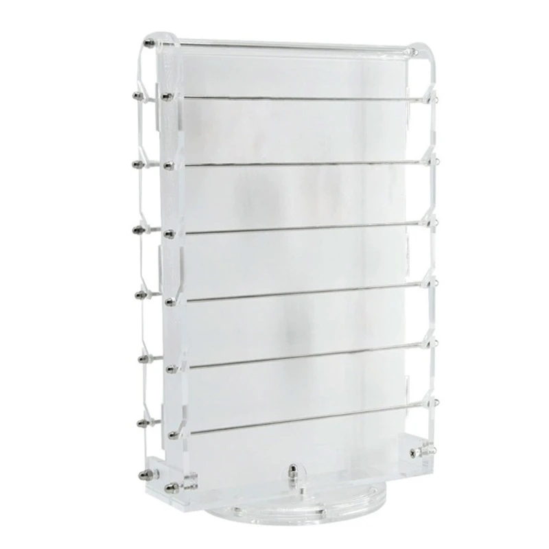 Professional Acrylic Jewelry Display Rack with Two Sided Viewing and Rotation A0KD