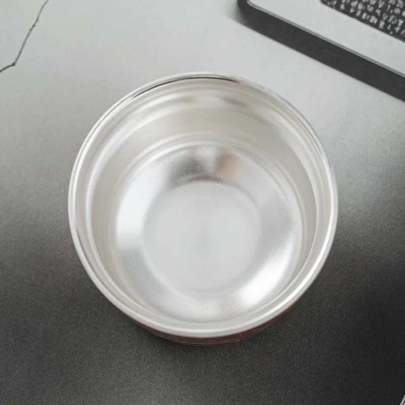 Enamel Crane 999 Pure Silver Inner Liner Tasting Kung Fu Tea Cup Gift Box Set Can Be Gold Stamped with LOGO