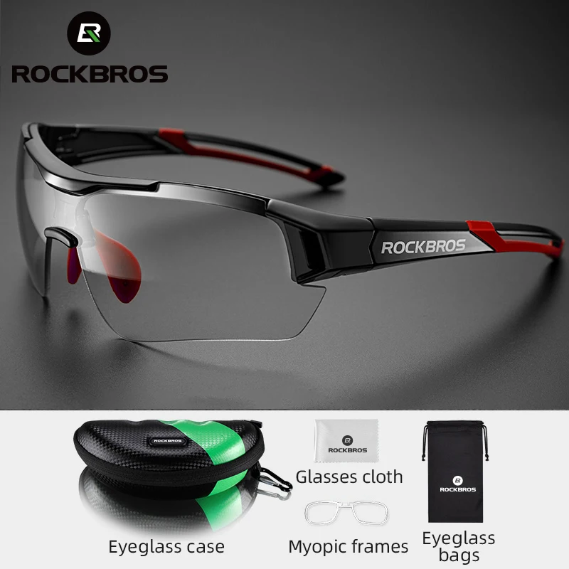 

ROCKBROS Bike Glasses Photochromic Lens Sun Protect Bicycle Eyewear Sunglasses Outdoor Sports MTB Road Goggles Cycling Glasses