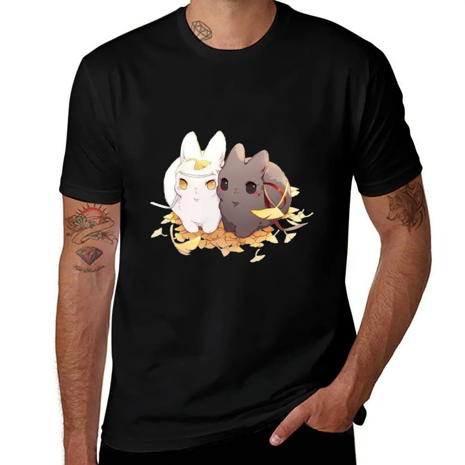 

Untamed.MDGZ.WangXian.Cutie.Bunnies T-Shirt All Match Basic Short Sleeve Top