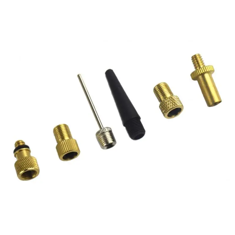 

6 шт. комплект адаптеров для велосипедного клапана, насадка для воздушного шара, накачка воздуха для велосипеда