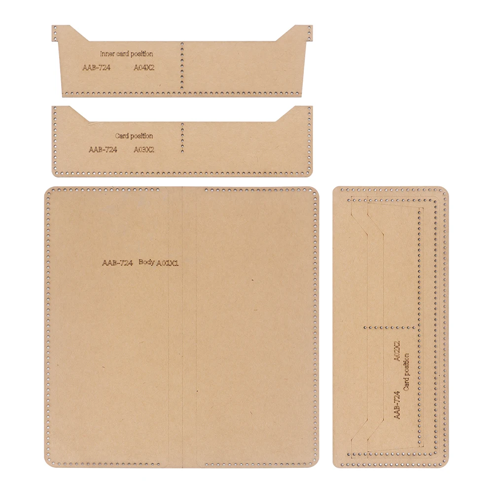 DIY Long Hand-Held Wallets Sewing Patterns, Kraft Paper Template, DIY Leather Crafts Paper Drawing Stencils
