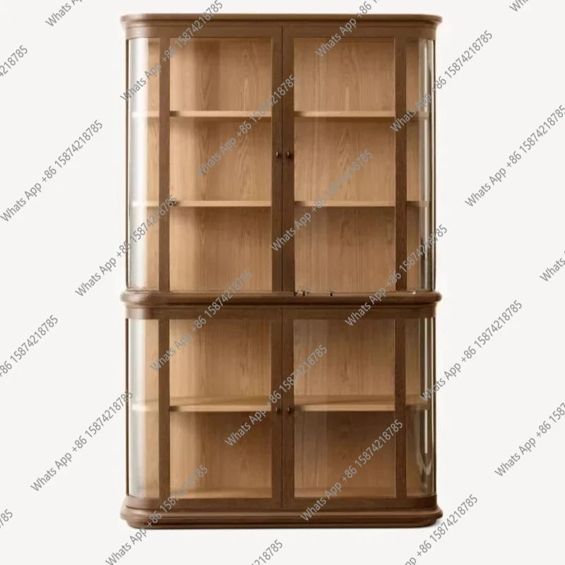 CC American solid wood living room storage bookcase villa club study custom furniture
