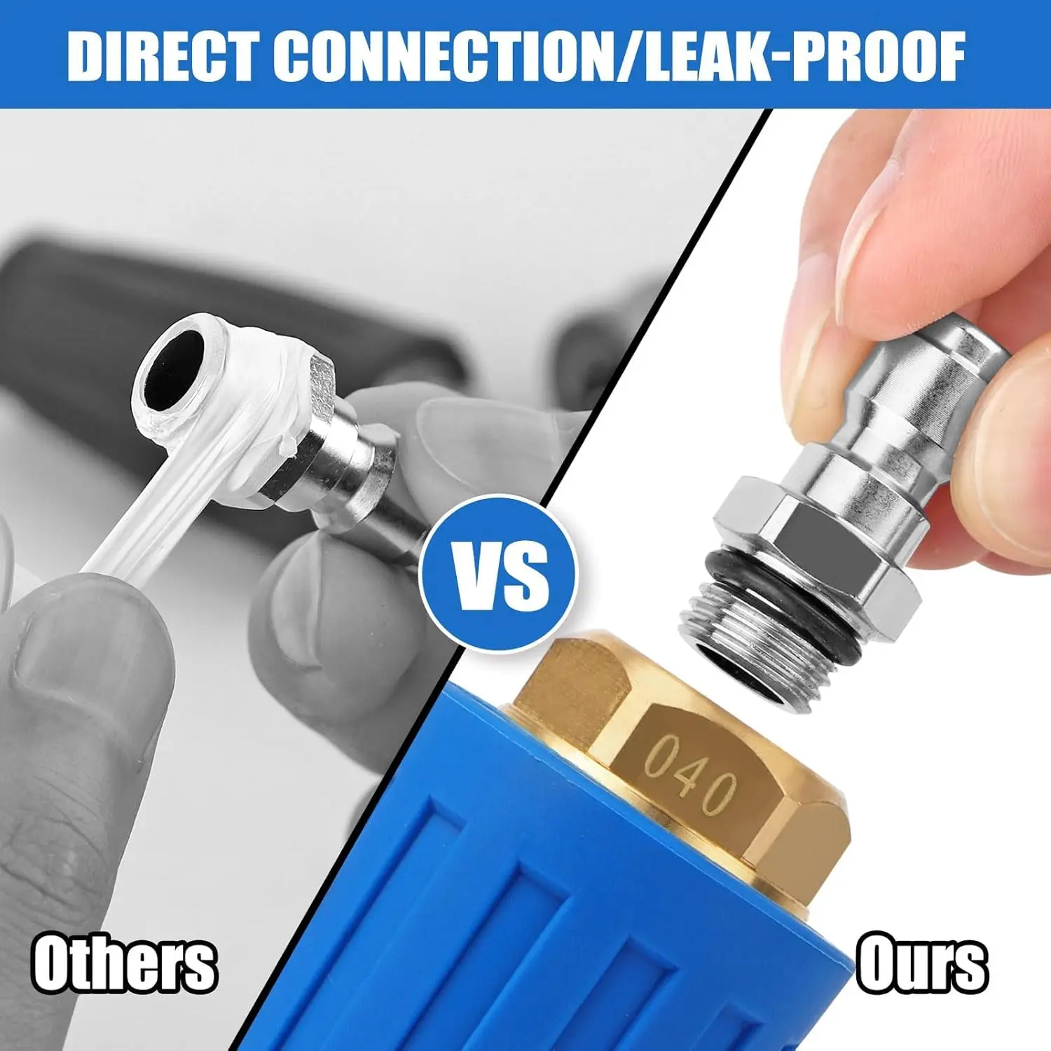 4000PSI Rotating Turbo Nozzle Sprayer For High Pressure Wash Gun With 1/4" Quick Connect Hitch