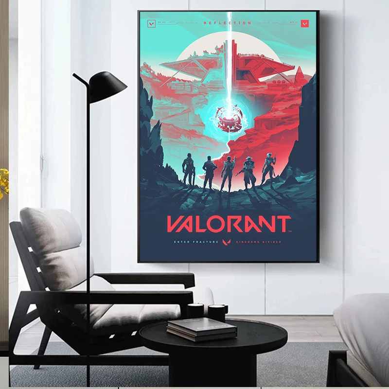 2022 Online Game Valorant Maps Reyna Jett Valorant Gaming Print Art Canvas Poster For Living Room Decor Home Wall Picture