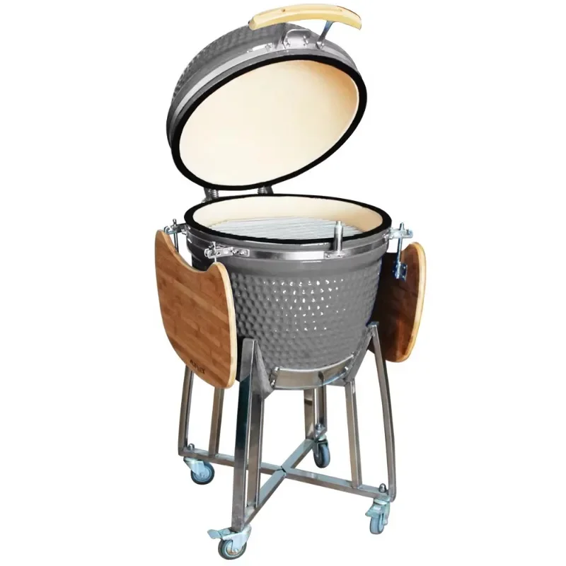 

Factory Auplex OEM And ODM Ceramic 21 Inch Charcoal Grill In Grey Outdoor Kitchen Use
