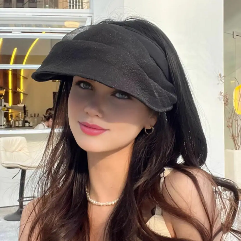 Organza Wide Brim Hat Women’s Upf50 Organza Sun Protection Hat Breathable Foldable Travel Hat with Wrap-around Brim Hollow Top
