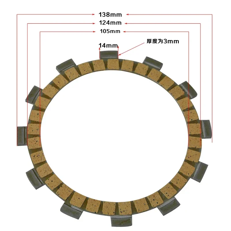 9pcs Motorcycle Friction Clutch Plates For Yamaha WR250F 01-02 04-15 17-18 YZ250F 01-18 YZ250FX 15-19