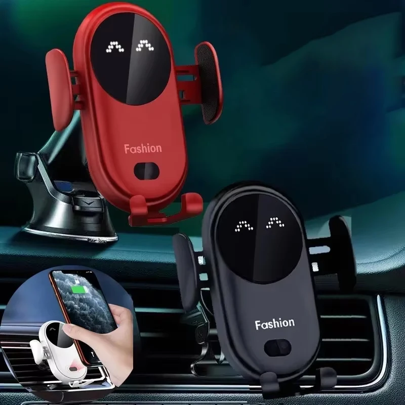 Automatic Clamping Infrared Induction Car Wireless Charger  Stand for IPhone 11 12 13 14 Pro Max Samsung Galaxy S20 21 Plus