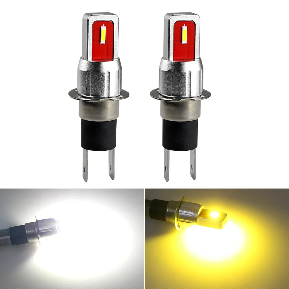 2PCS H1 H3C 64146BC LED Bulbs Super Bright  H3 6SMD 4800Lm Auto LED Car Fog Signal Turn Light Driving Lamp White Amber