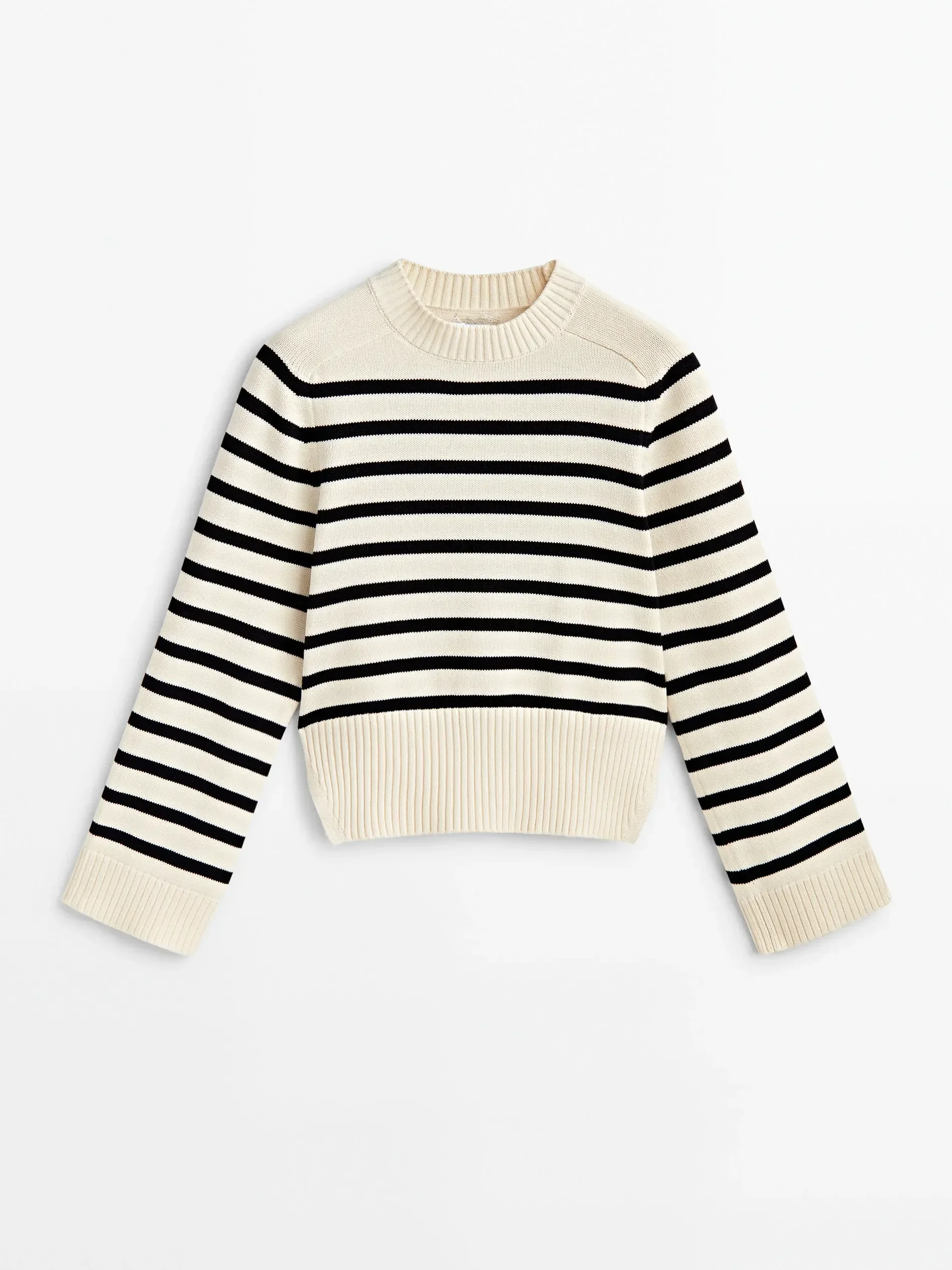 Ethereal MD 2026 YAZHIMEI autumn new style of Preppy crew-neck French striped sweater