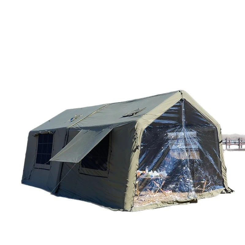 

Cotton expansion inflatable tent 8 + 8 automatic inflatable tent camping picnic roof camp camping one room and one living room