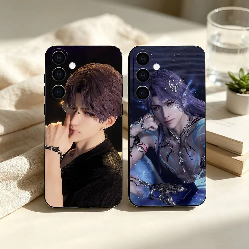 Rafayel L-Love and D-Deepspace  Black Soft Silicone Phone Case For Samsung Galaxy A71 A72 A73 A51 & Other Related Models