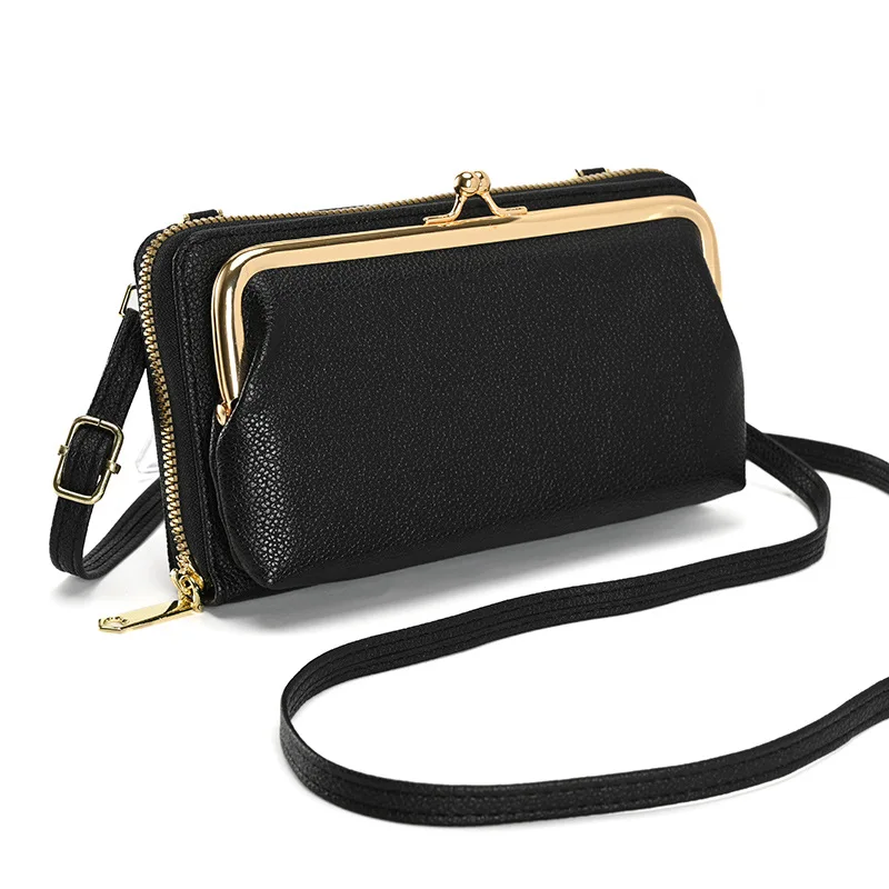 

Retro Mini Women Wallet Cell Phone Bag Single Shoulder Crossbody Fashion Purse Versatile Satchel Multi Card Position Money Bag