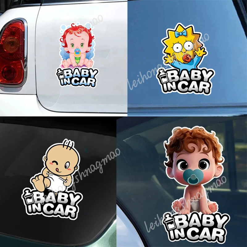 

Personalized Car Stickers Cute Boys and Girls Babies on The Car Vinyl Stickerswaterproof and Sunscreen