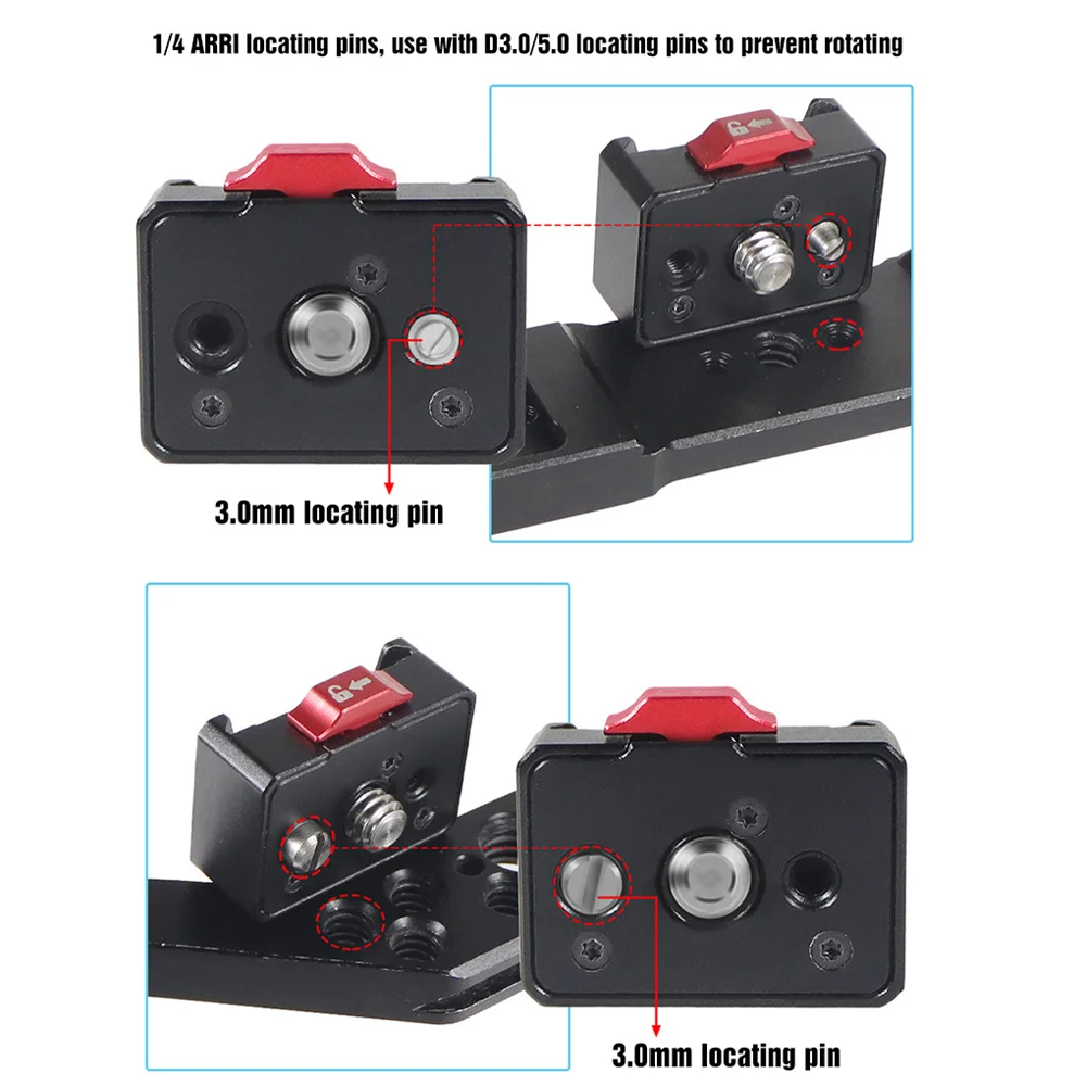 DSLR Mini V-Lock Mount Quick Release Plate Clamp for Gopro 11 Camera Tripod Adapter Mount Board Quick Switch Kit Accessories