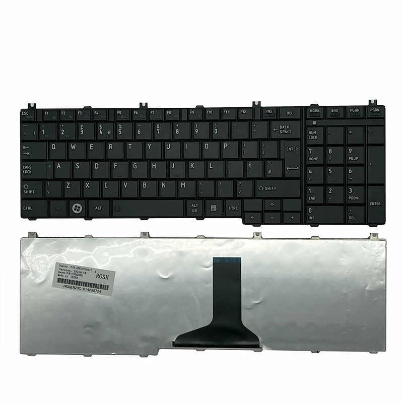 

New UK keyboard For toshiba Satellite C650 C655 C655D C660 C670 L650 L655 L670 L675 L750 L755 l755d Black laptop UK Keyboard