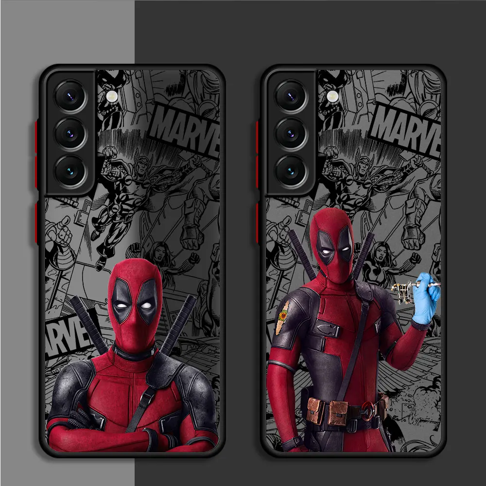 Luxury Marvel Deadpool Soft Cover Armor Phone Case for Samsung Galaxy A33 A54 A34 A13 A24 A32 A52 5G A72 A22 A53 A73 A23 A14