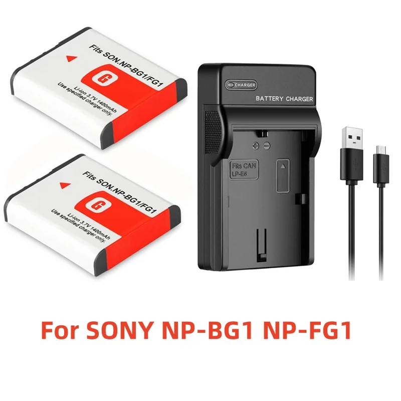 

1400mAh NP-BG1 NP-FG1 NPBG1 NPFG1 NP BG1 FG1 Battery +Charger For Sony DSC-W100 DSC-WX1 DSC-H50 DSC-H7 H9 H10 H20 DSC-H3 Battery