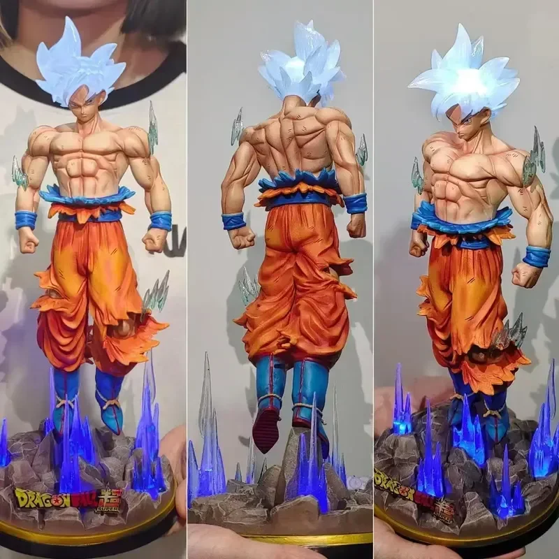 

Dragon Ball 32cm Ultra Instinct Goku Figure Gk Anime Figure Large Luminous Pvc Collectible Model Statue Doll Toy Children's Gift