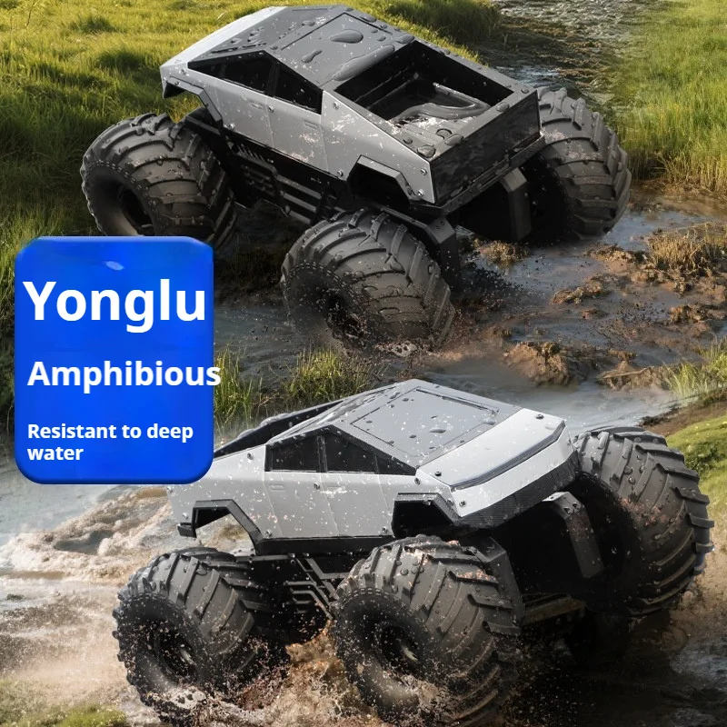 4drc Amphibious Tesla Rc Car 4wd Waterproof Off Road Electric Remote Control Vehicle Toy Land Water Beach Outdoor