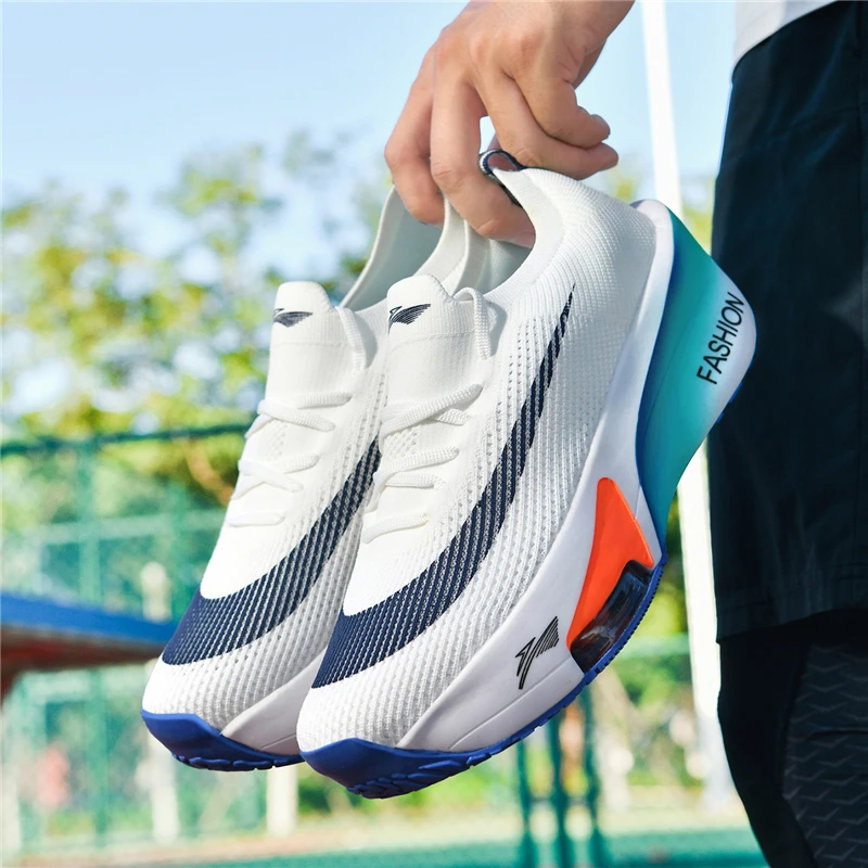 Men's Shoes Air Cushion Runner Trainers Tenis Plate Sports Running Shoes Women Comfortable Athletic Speciality Marathon Sneakers - view 4