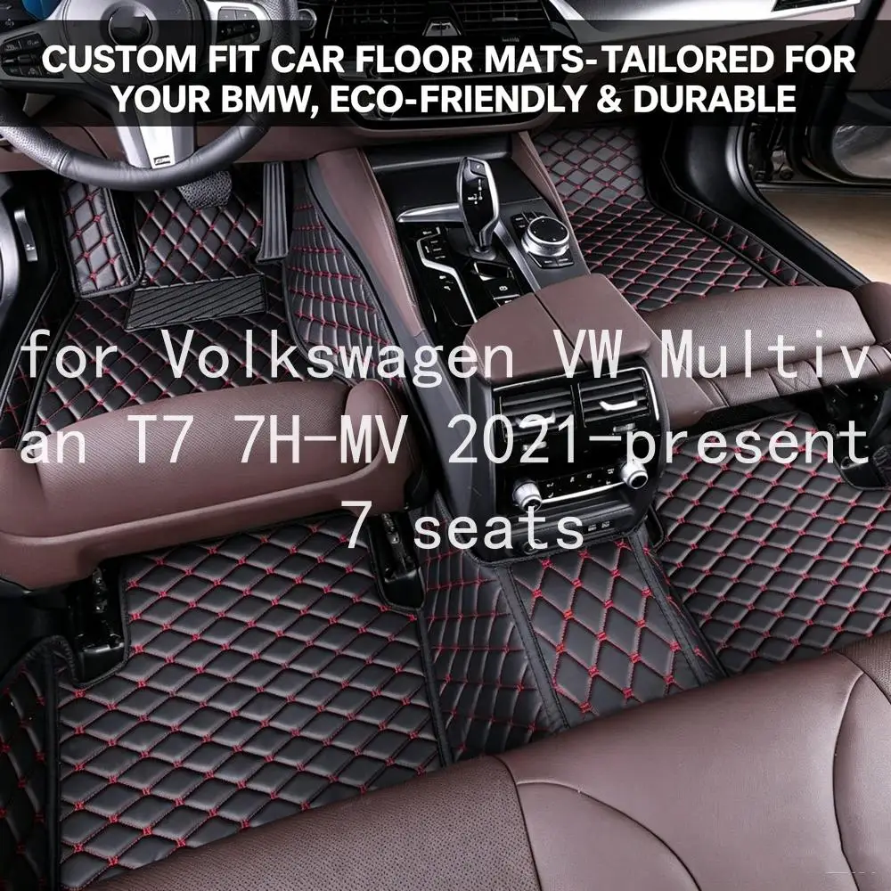 Tappetini per auto resistenti, adatti a Volkswagen VW Multivan T7 7H-MV, modelli dal 2021 in poi, 7 posti, resistenti ai graffi e allo sporco, protezione per tutte le stagioni, codice 9K808.