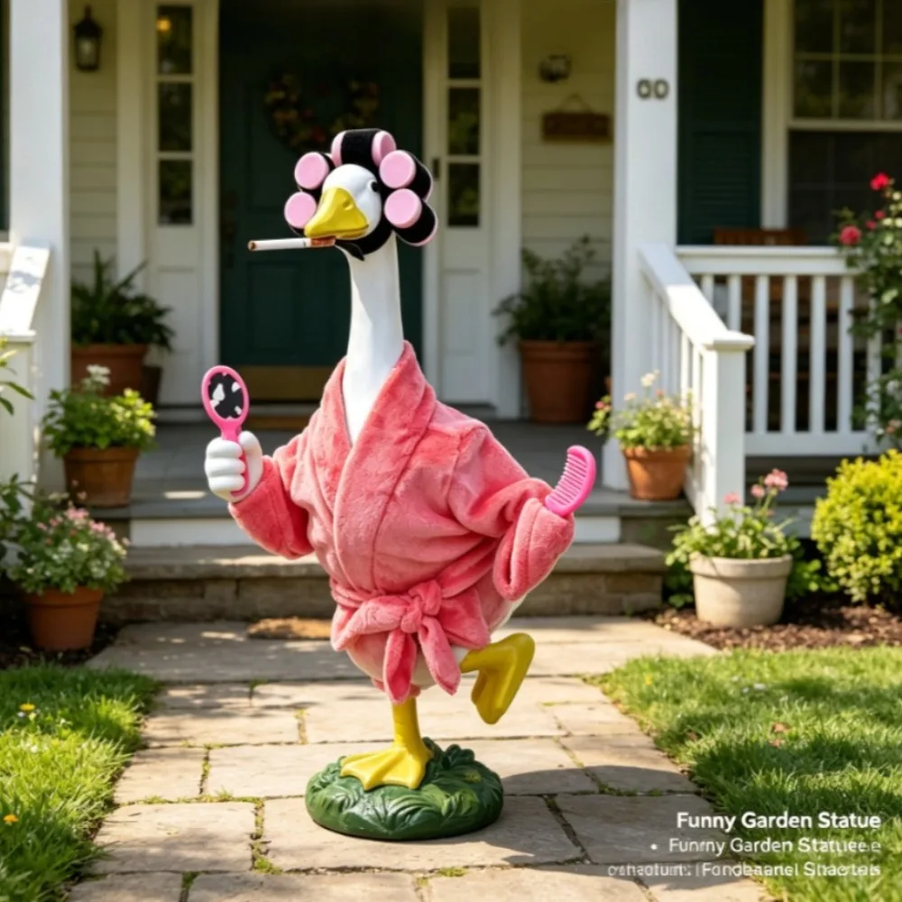 Porch Goose Bag Landlady Pajamas Large Goose Bathrobe Garden Quirky Goose Costume Women Dress Up Accessories Set Exclude Goose