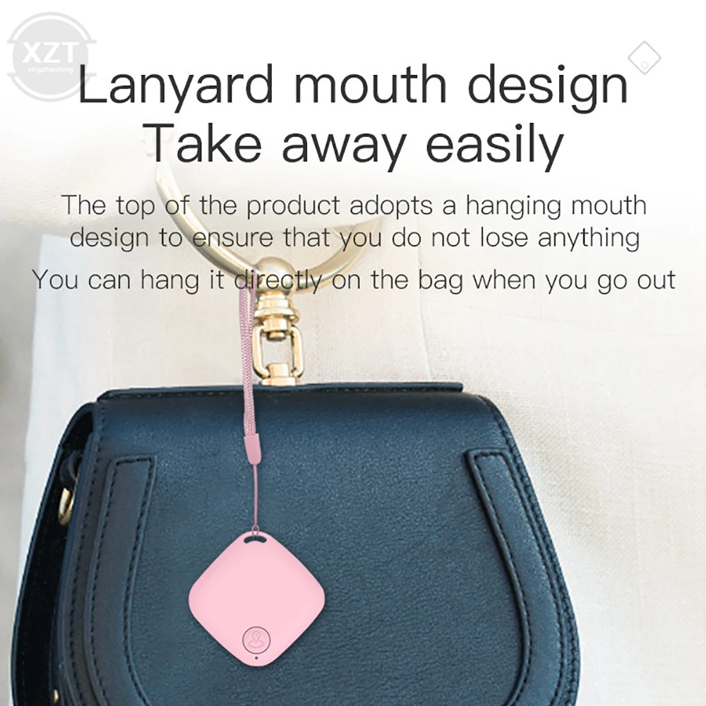 Mini Diamond-Shaped Locator GPS Tracker Anti-loss Device Bluetooth 5.2 Portable Smart Finder Pet Dog Kids Wallet Key
