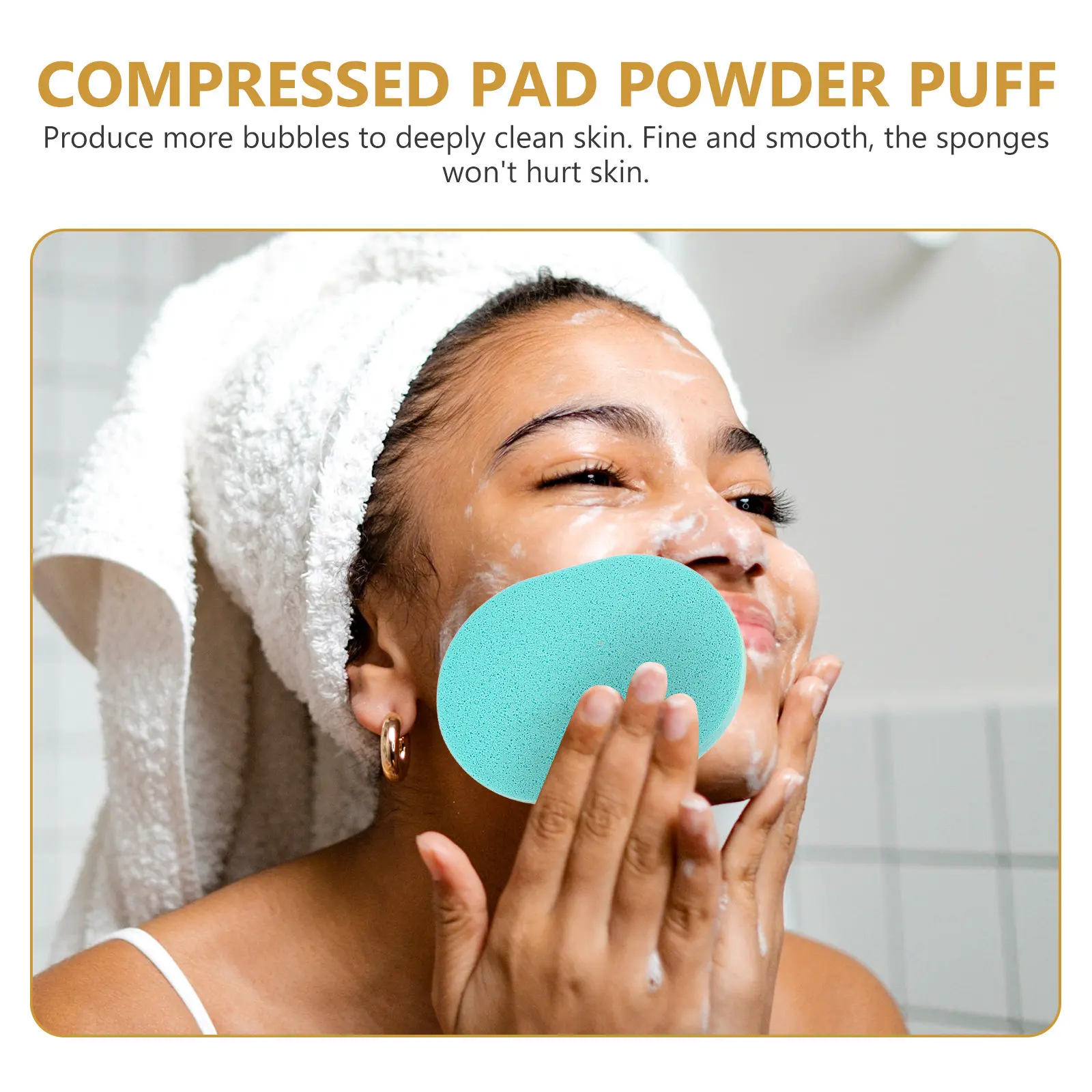 50Pcs Soft Facial Sponge Natural Compressed Pads for Deep Cleansing Skin Pore Cleaning Makeup Removal Skin Care