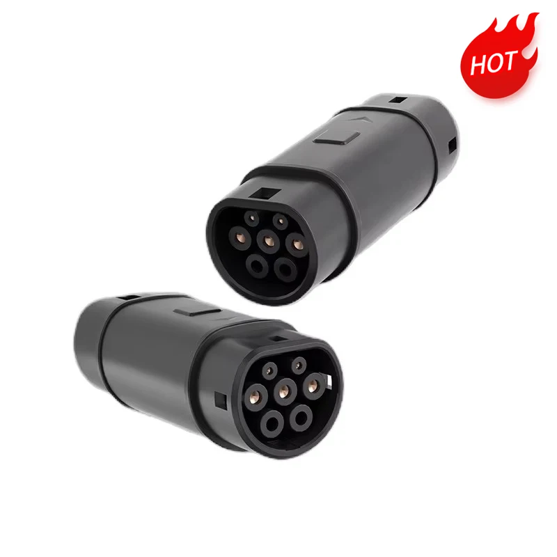 GB/T To TYPE2 Converter National Standard To European Standard AC 220V-32A Tes-la Electric Car Charging Converter Connector