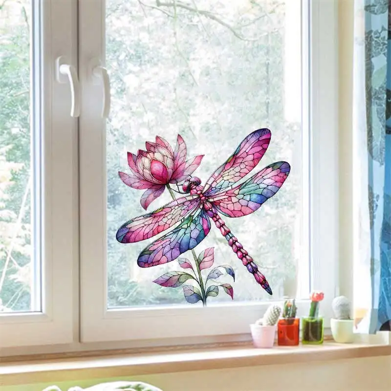 Dragonfly Wall Stickers Home Decor Decal for Bathroom Toilet Living Room Cabinet Fridge - Easy to Apply Room Beautifier AA291