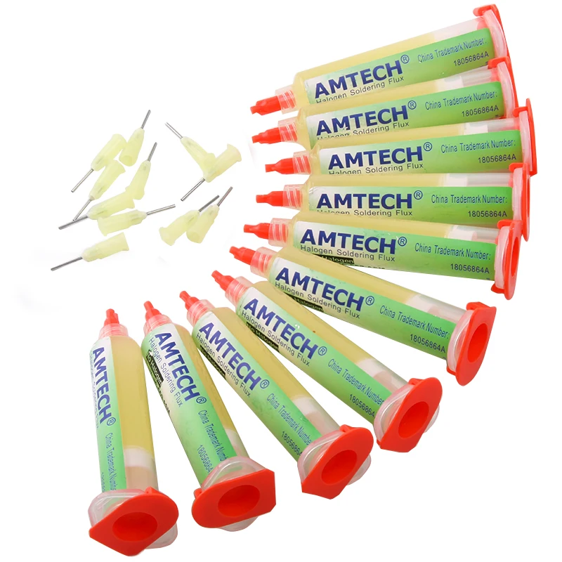 Amtech Nc-559-asm Flux Soldering paste Soldering flux soldering fluxo de soldagem smd bga Dispensing needle flute Welding Flux